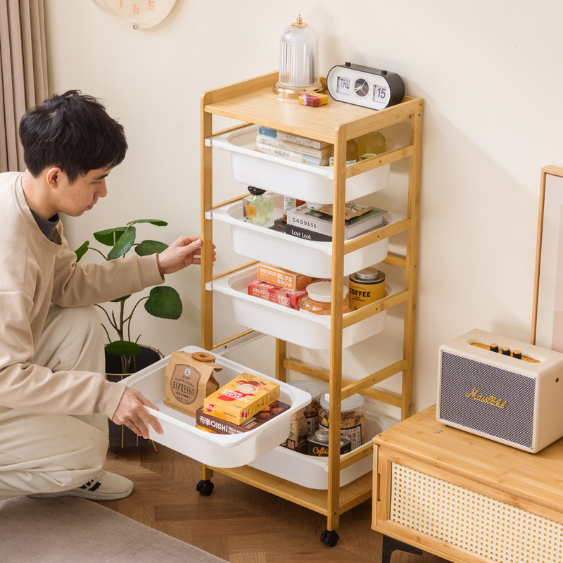 Food Storage Xl - Étagère de rangement mobile multi-niveaux, étagère