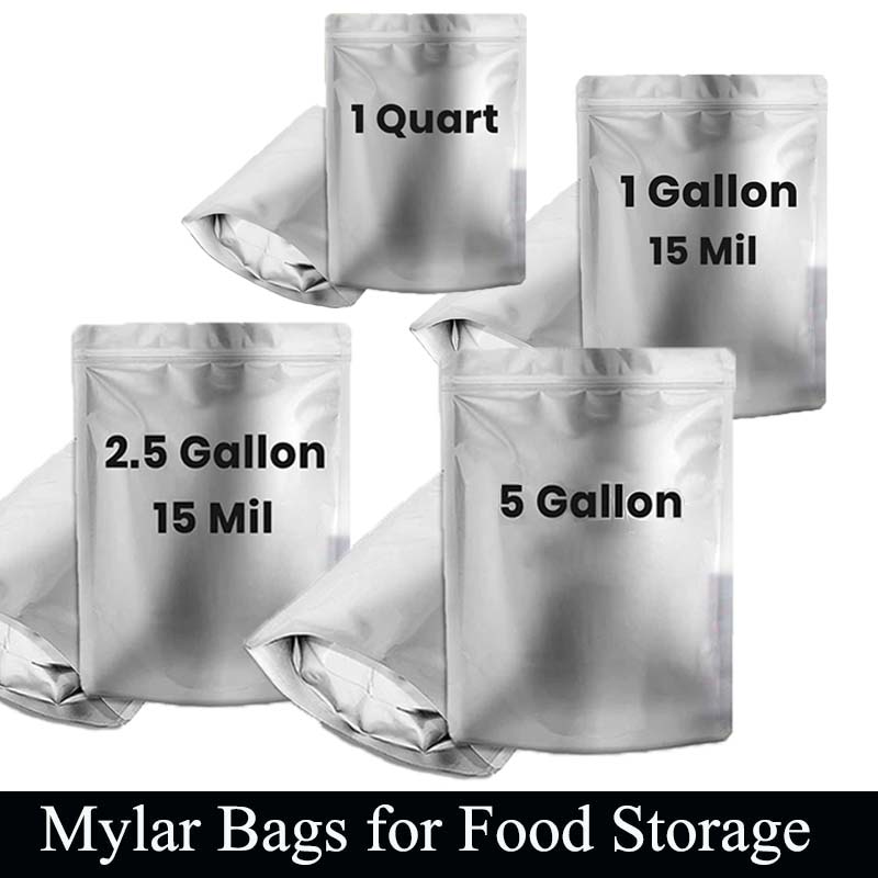 Food Storage Long Term - Sacs en Mylar d'aluminium argenté de