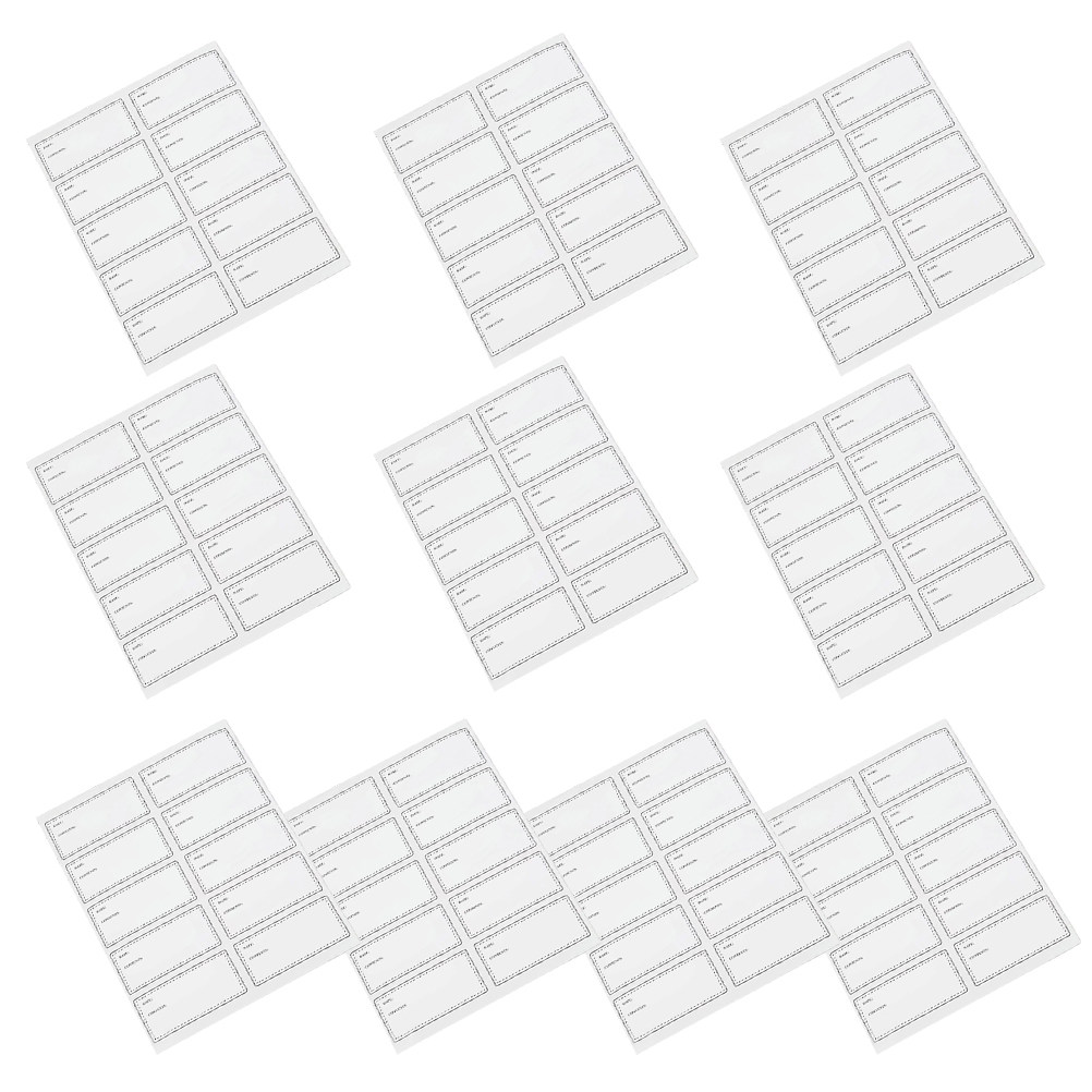 Food Storage Notes - 10 feuilles d'autocollants étiquettes imperméables et