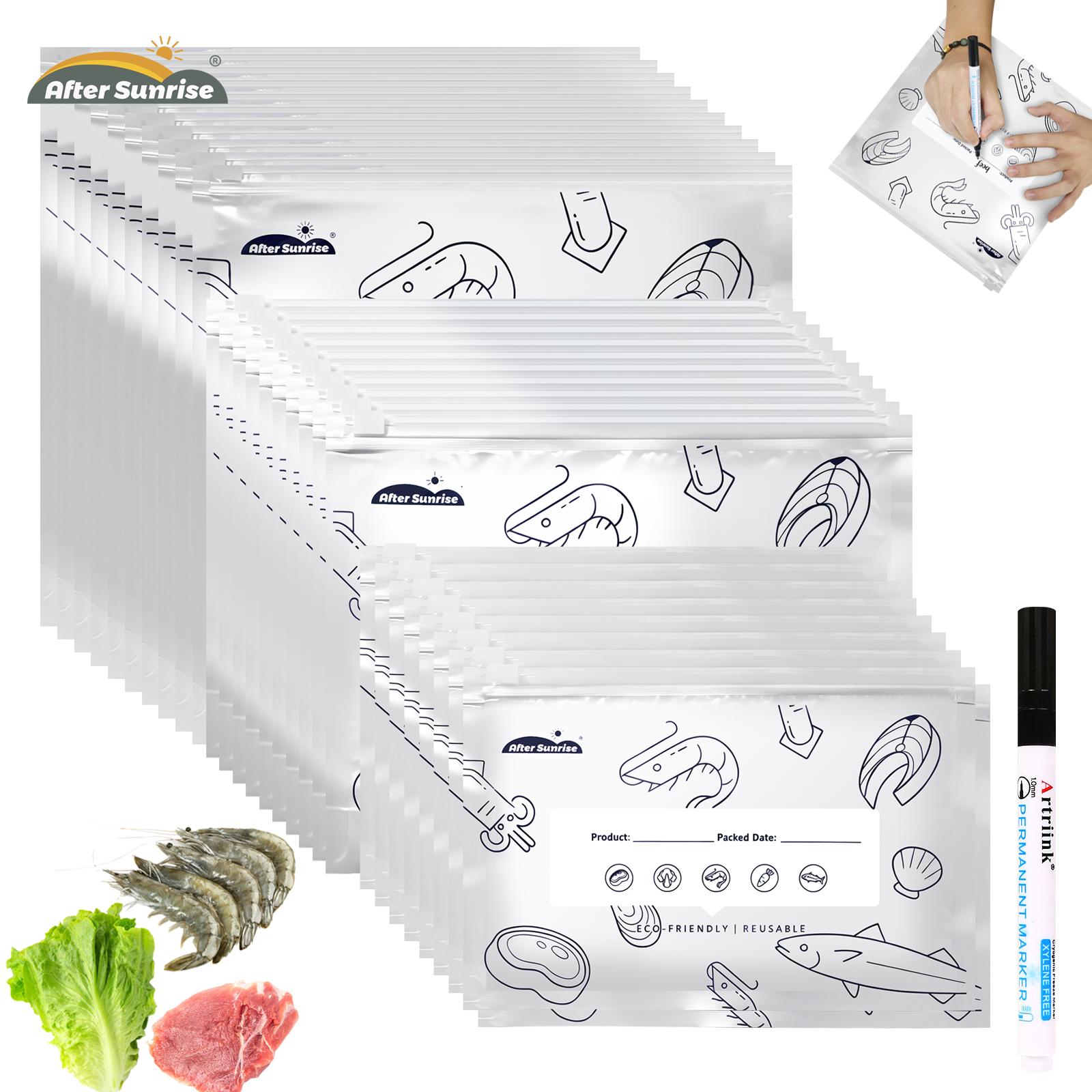 Food Storage Vacuum Bags - 【Aliments réfrigérés】Sacs de conservation refermables en