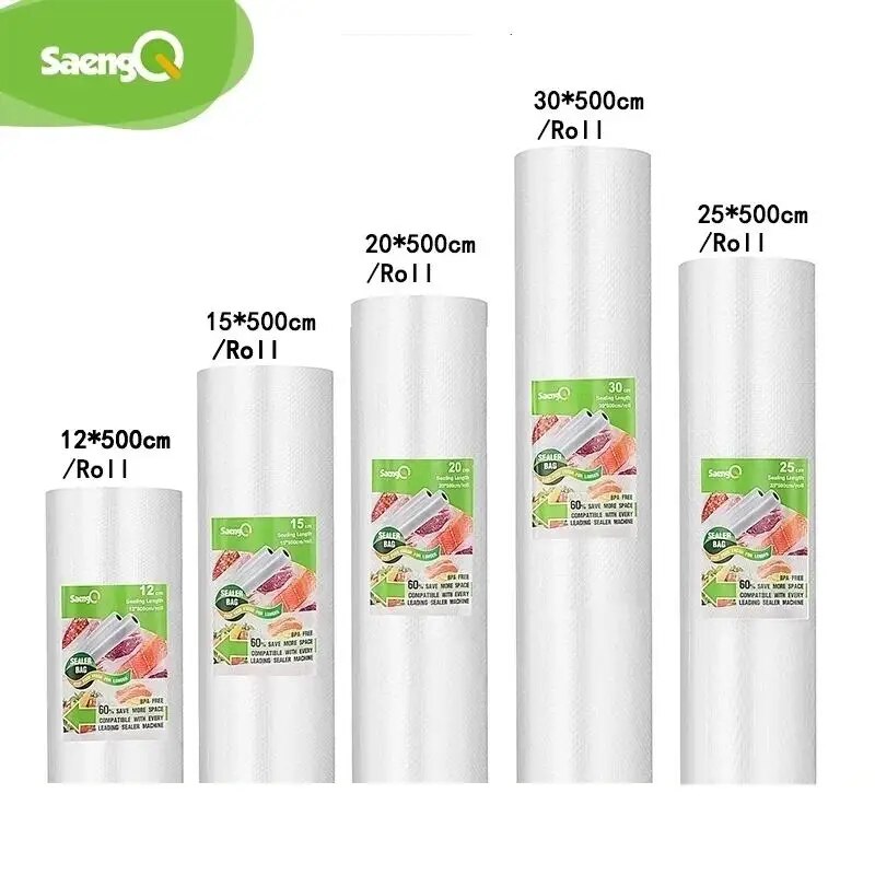Food Storage Vacuum Bags - SaengQ-Lot de rouleaux de sacs sous