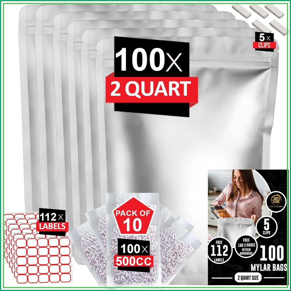 Food Storage Long Term - 100 sacs en Mylar de 2