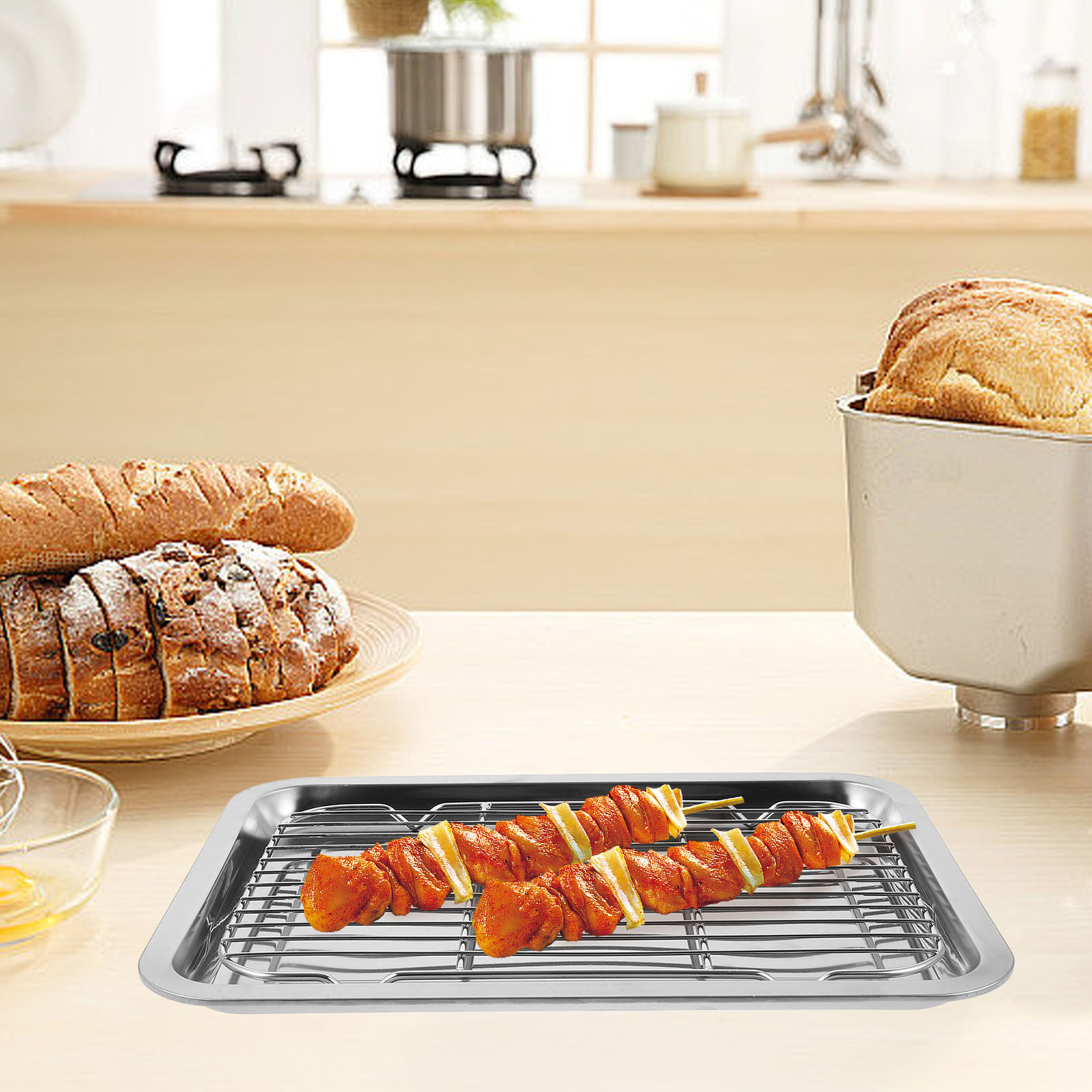 Food Storage In Stainless Steel - 1 ensemble de grille de cuisson