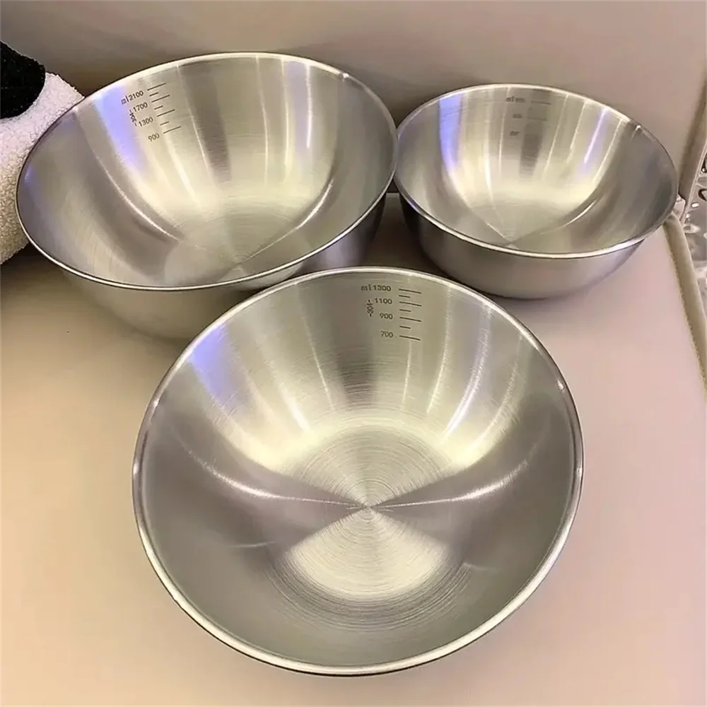 Food Storage In Stainless Steel - Ensemble de 3 bols en acier