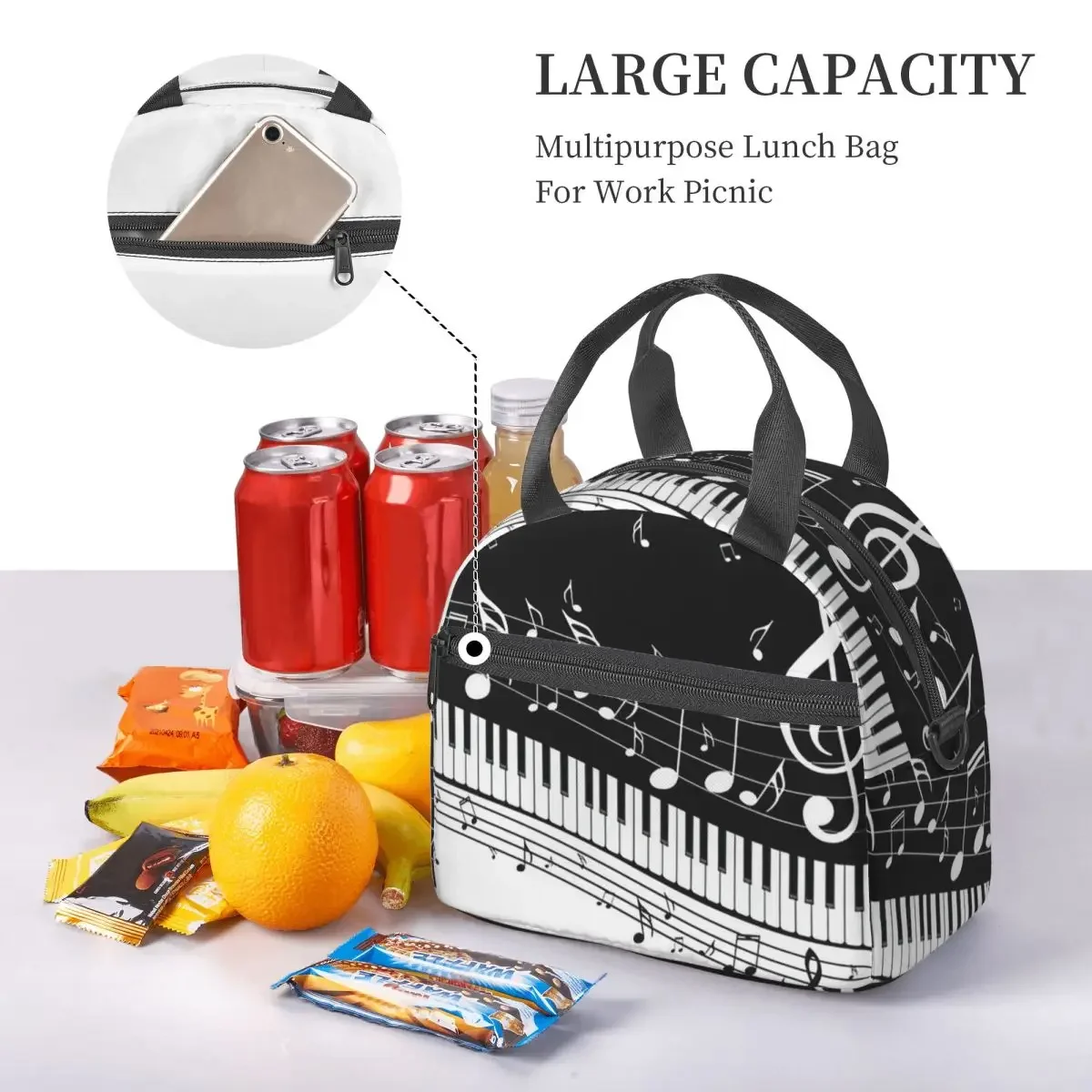 Food Storage Notes - Sac à déjeuner isotherme pour femmes,