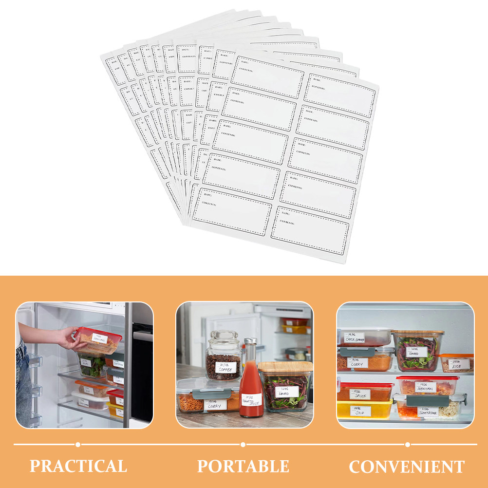 10 feuilles d'autocollants éti - Food Storage Notes avis et prix
