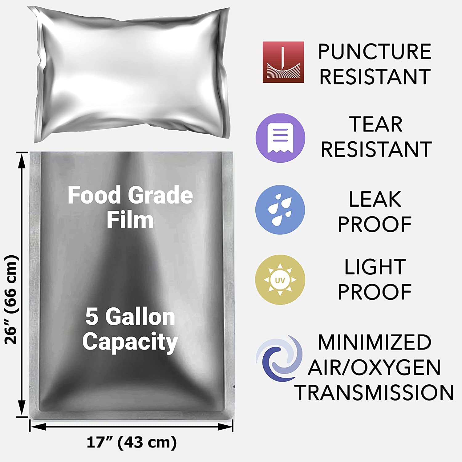 Sacs en Mylar de 5 gallons, 10 - Food Storage Long Term avis et prix