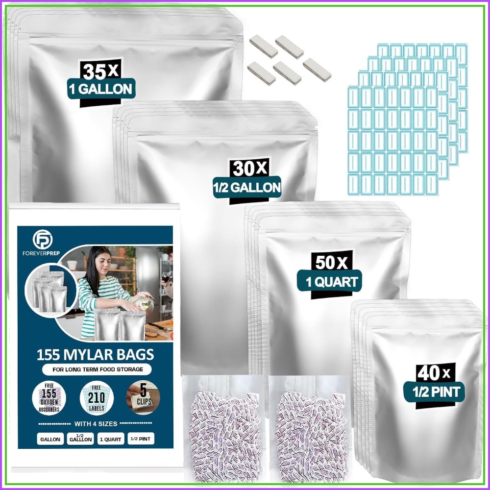 155 sacs en Mylar avec 155 abs - Food Storage Long Term avis et prix