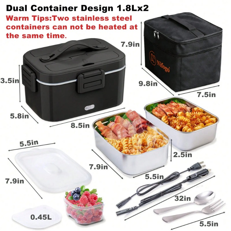Boîte à lunch chauffante élect - Portable Food Warmer avis et prix