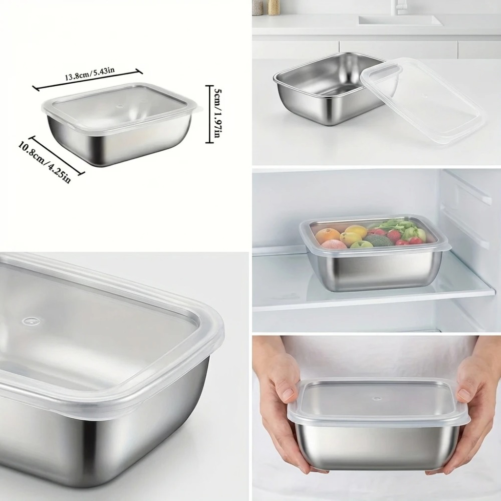 Lot de 6 boîtes de conservatio - Food Storage In Stainless Steel avis et prix