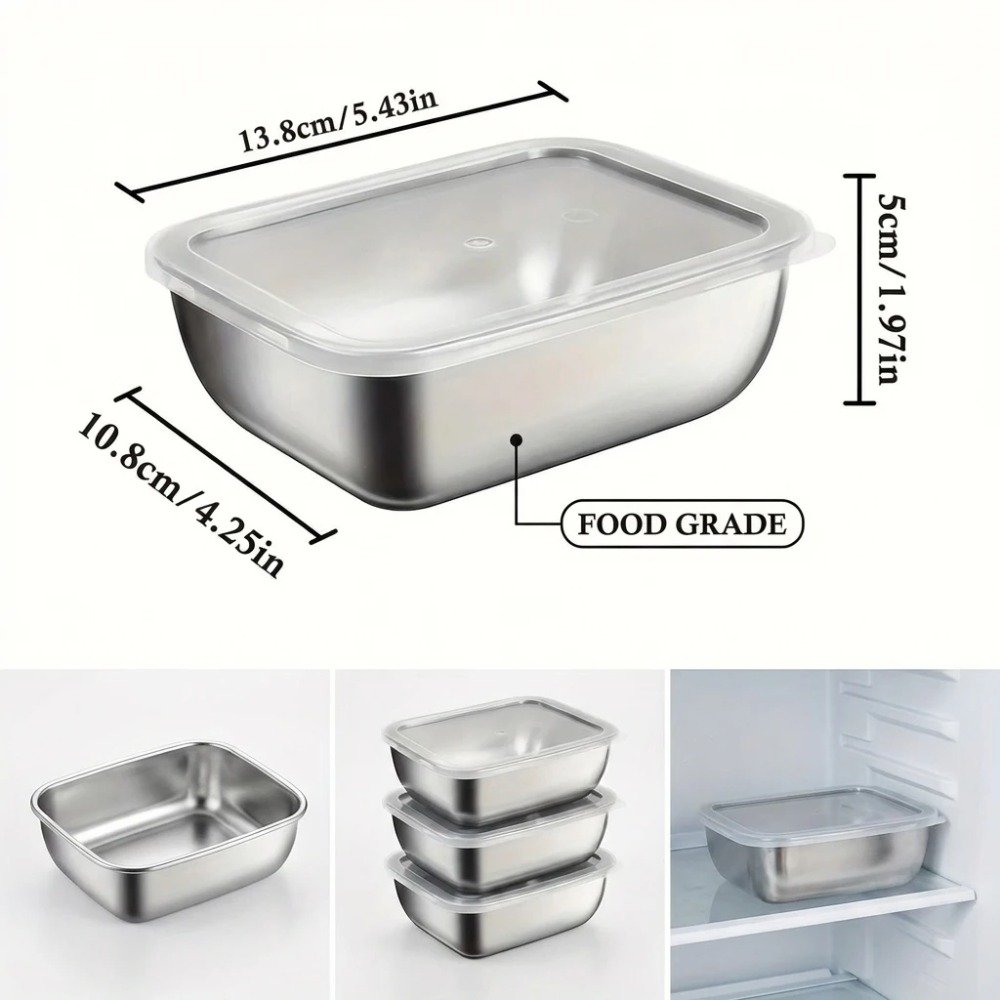 Lot de 6 boîtes de conservatio - Food Storage In Stainless Steel avis et prix
