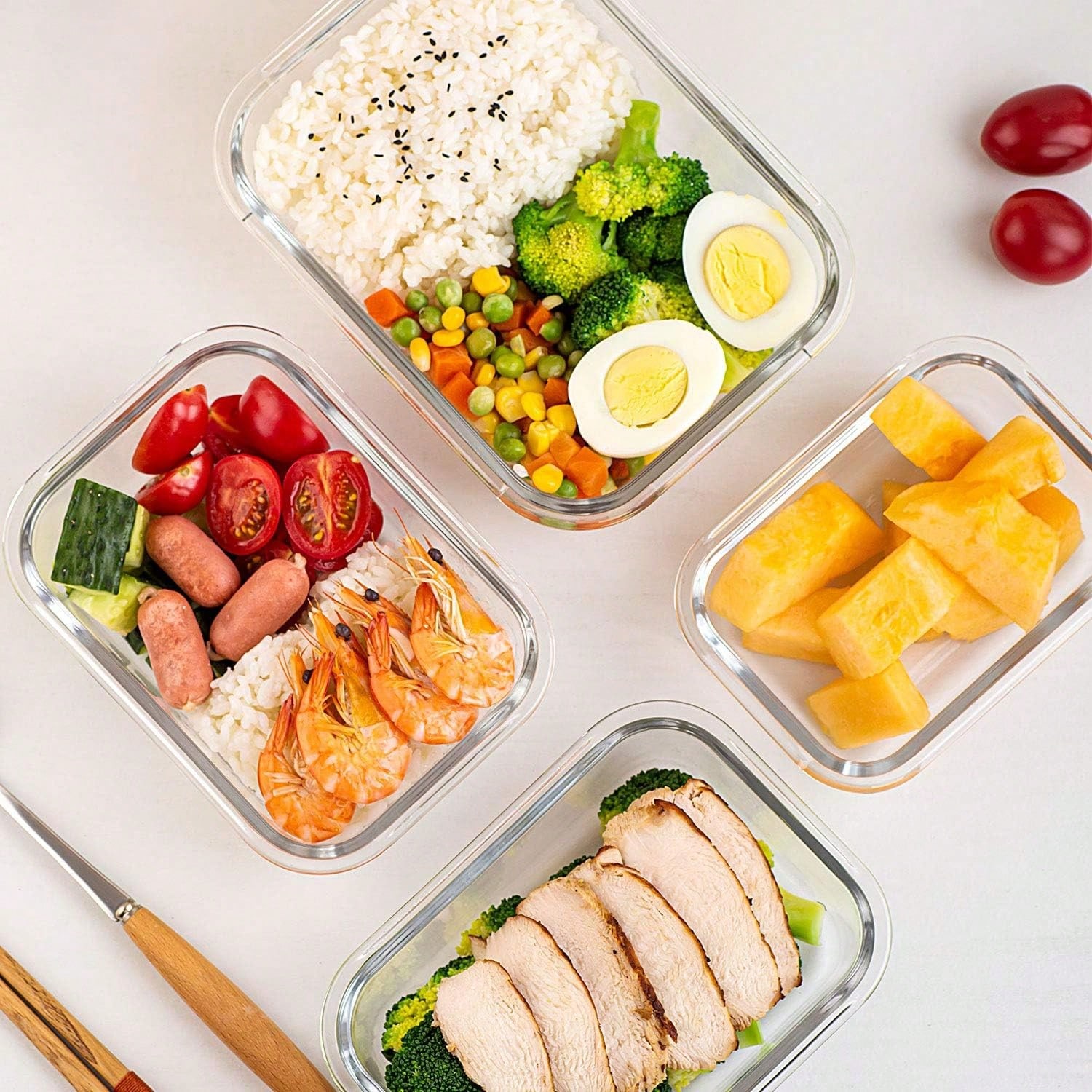 Lot de 10 récipients en verre  - Food Storage Made Easy avis et prix