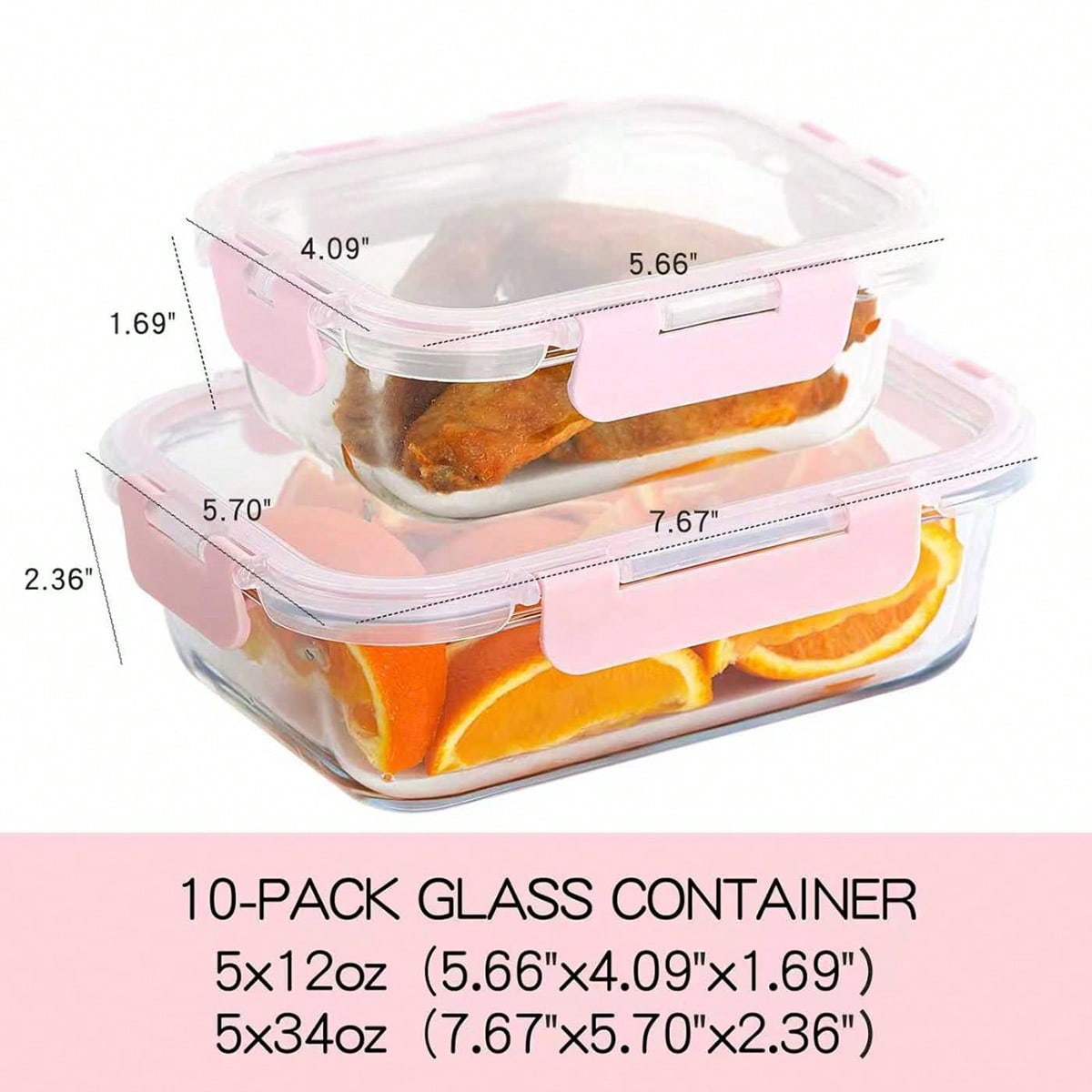 Lot de 10 récipients en verre  - Food Storage Made Easy avis et prix