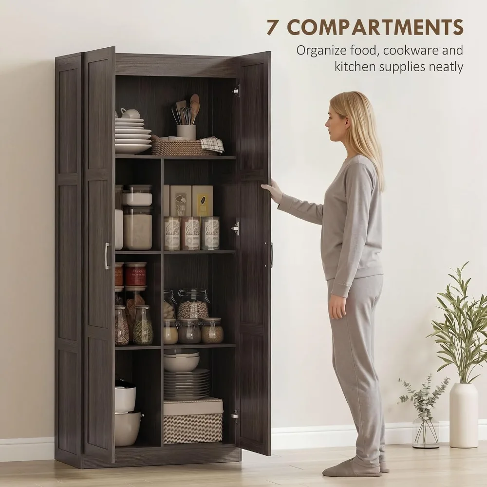 Armoire de cuisine HOMCOM de 7 - Food Storage Kitchen Cabinet avis et prix